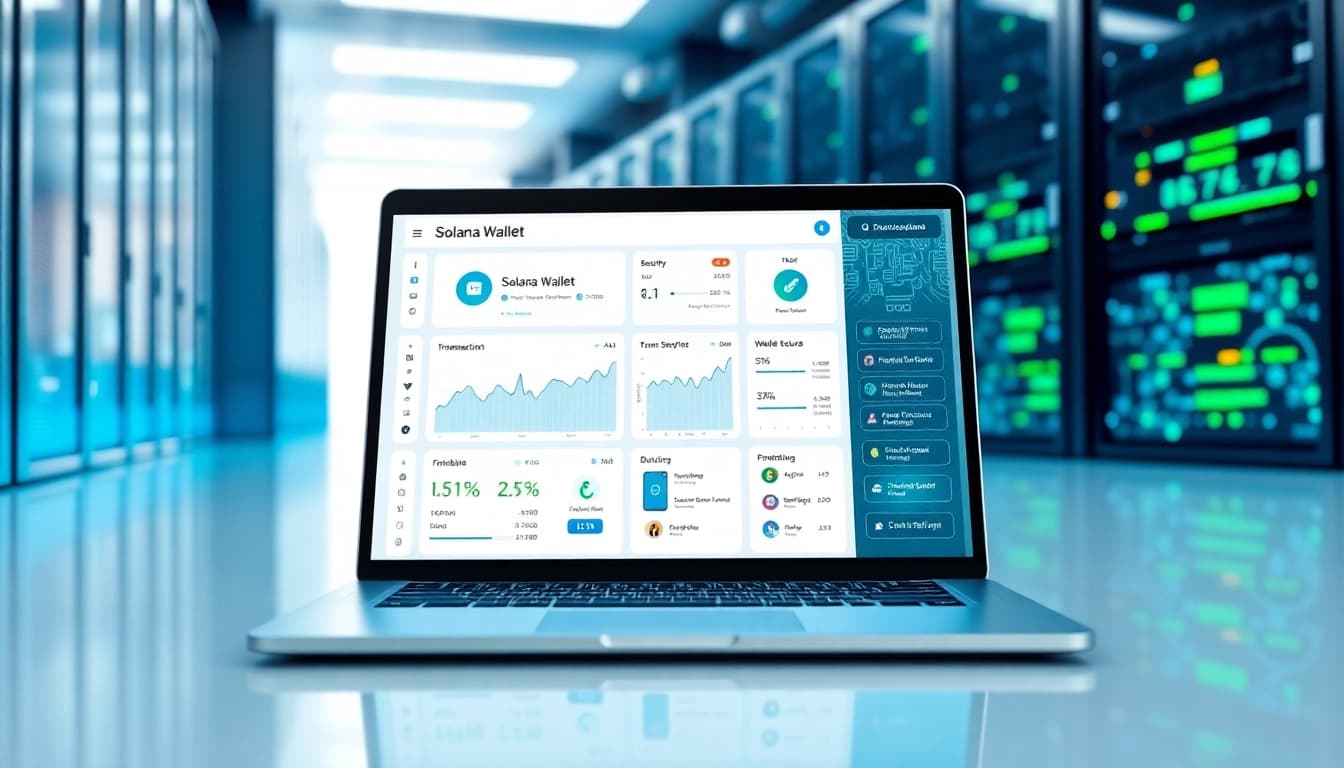 Interact with the Solana Wallet interface on a modern digital device for secure transactions.