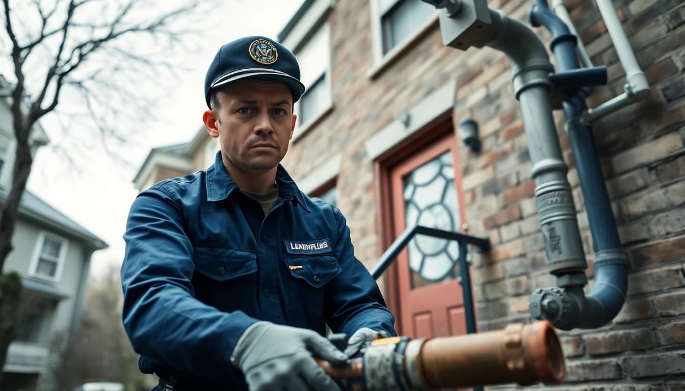 Emergency plumbing help for sewer backup with a licensed NYC plumber assisting a homeowner.