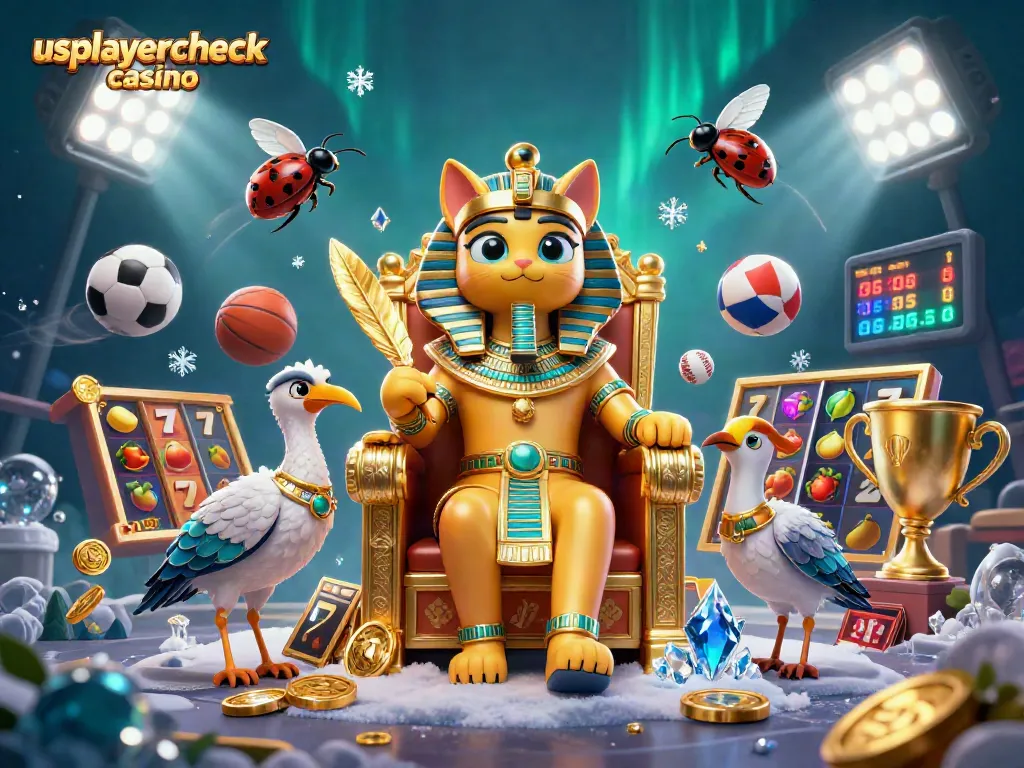 Experience the excitement at usplayercheck casino with our vivid 3D illustration featuring dynamic slots and casino themes.