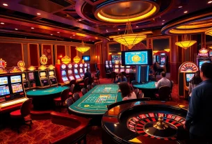 Experience the excitement of the best crypto casinos with vibrant gaming elements and a glamorous atmosphere.