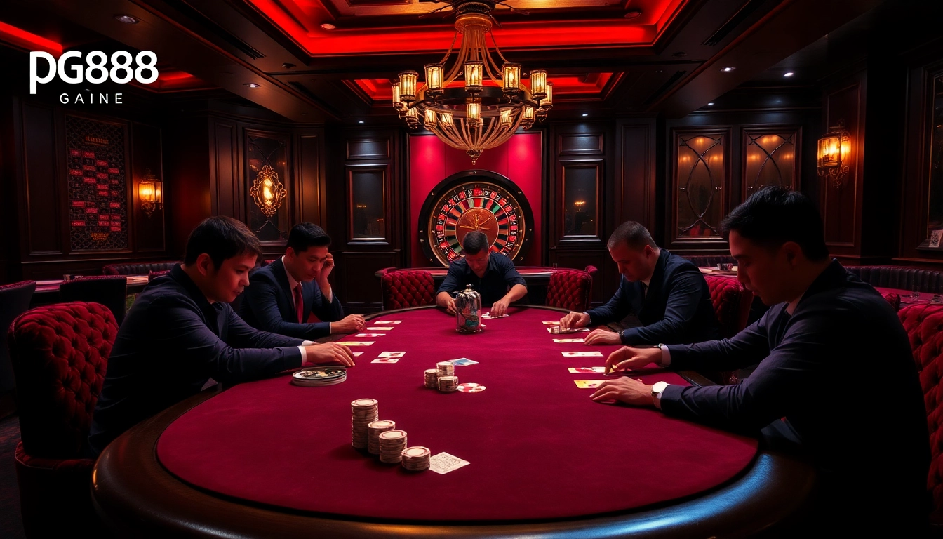 Experience an exciting game of poker at pg88's luxury casino, featuring high-stakes action and premium services.