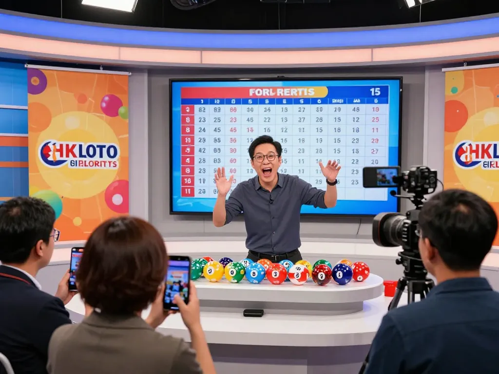 Pengundian HK Lotto langsung yang menampilkan kegembiraan dan angka kemenangan terbaru di lingkungan studio yang berwarna-warni.
