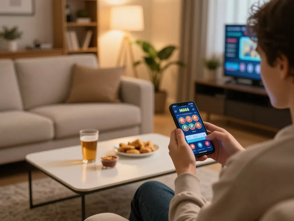 Enjoying a responsible gaming session on the MB66 casino app from a cozy home.