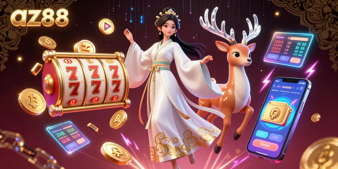 Spin the reels at az88 with exciting slots, Bitcoin, and vibrant casino elements.