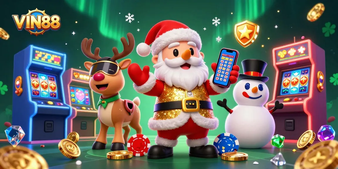 Spin and win at VIN88 with engaging slots featuring friendly characters and vibrant casino elements.