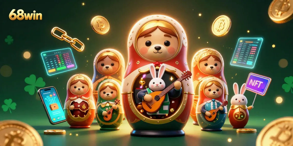 Join the excitement of 68win with immersive casino characters and vibrant gaming elements.