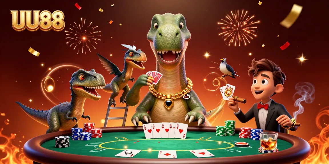 UU88 brings excitement to online gaming with an engaging 3D casino scene featuring dynamic characters and vibrant elements.