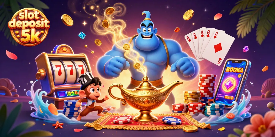 Spin the slot deposit 5k reels to win vibrant jackpots amid a magical casino scene.
