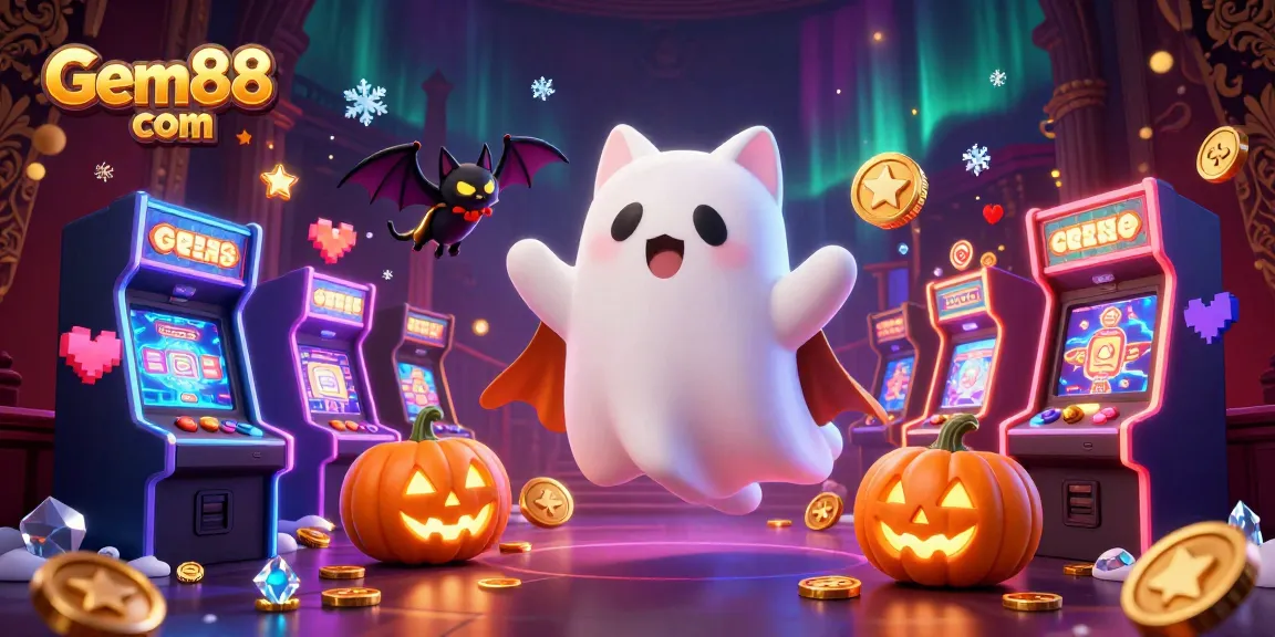 Play interactive slots and jackpots at Gem88 com, with unique characters and vibrant casino elements.