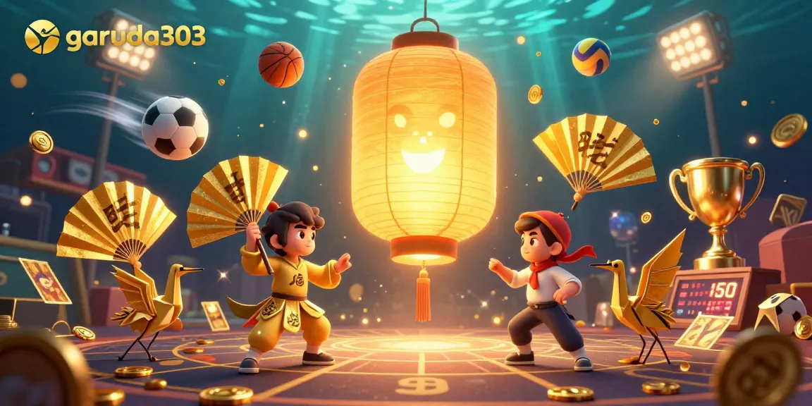 garuda303 showcases vibrant betting action with exciting sports elements and golden lantern spirit.