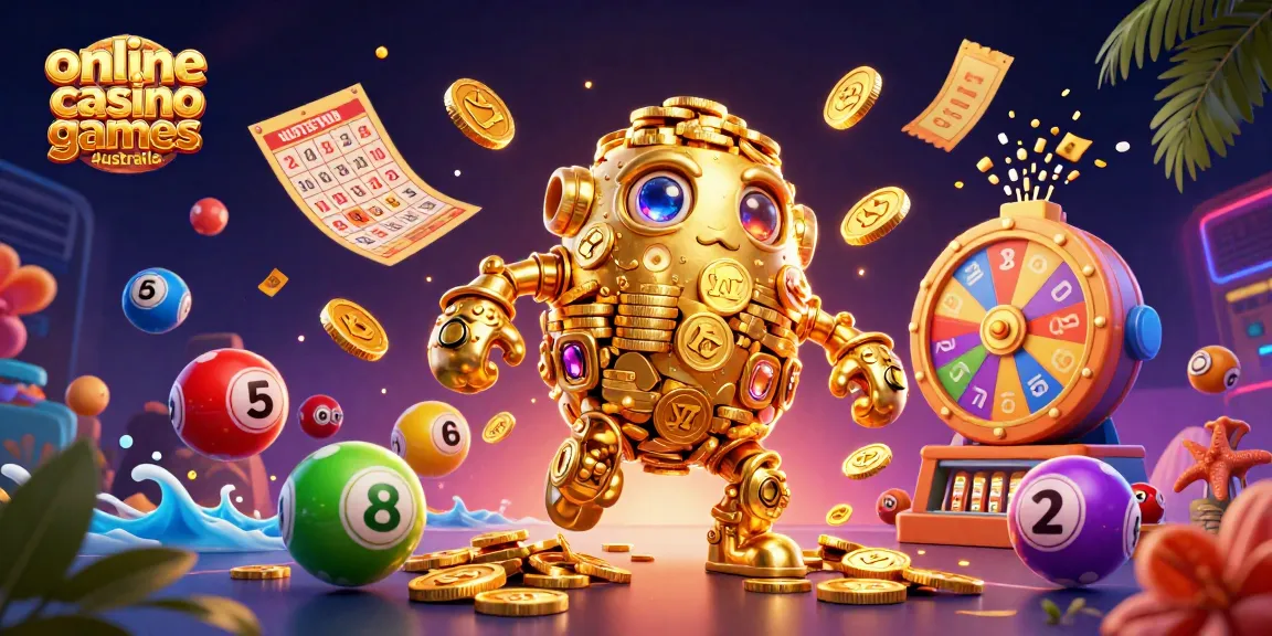 Engage with online casino games Australia through vibrant lottery and bingo elements.